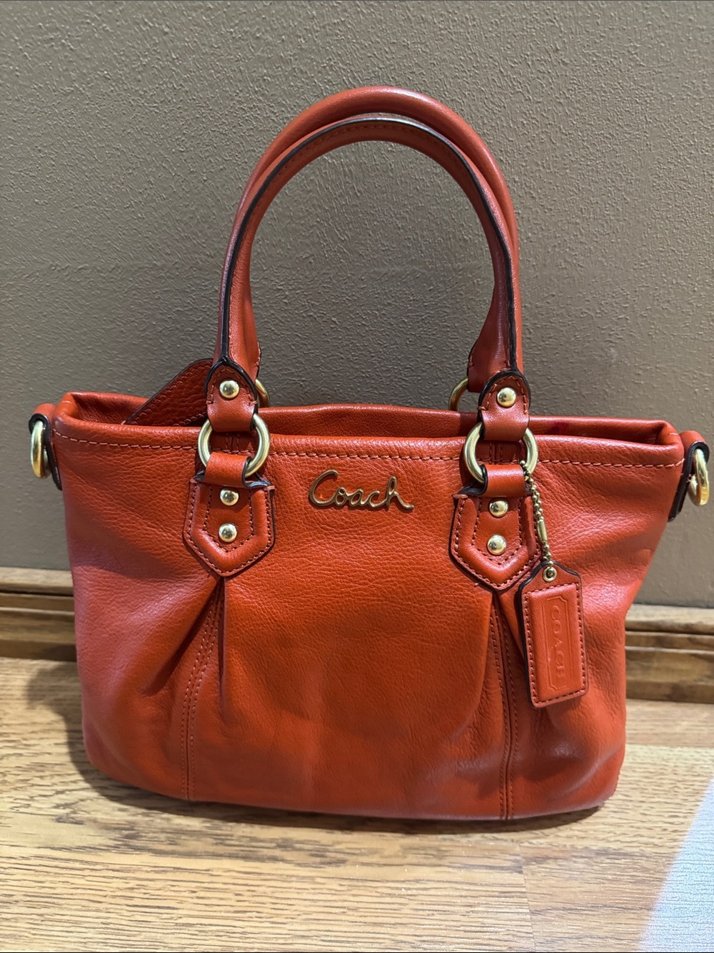 Coach F 20342 Ashley satchel tote crossbody Orange